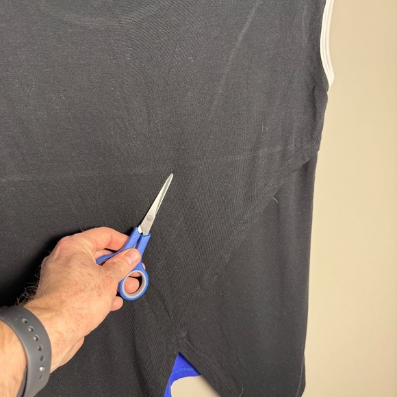 LNBF Terrera Women's Sleeveless Slit Back Bamboo Blouse Purple/White Size Medium - Picture 7 of 13